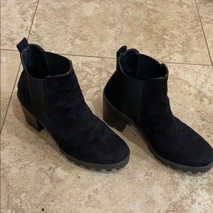 Top Shop Black Suede Boots made in Italy.  41/8.